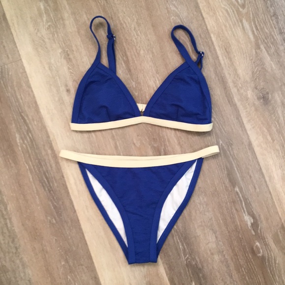 Cupshe Other - Cupshe royal blue and cream bikini